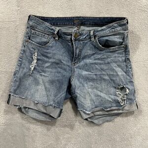 Kut From the Kloth Denim Shorts Womens 14 Distressed 6" Inseam Western